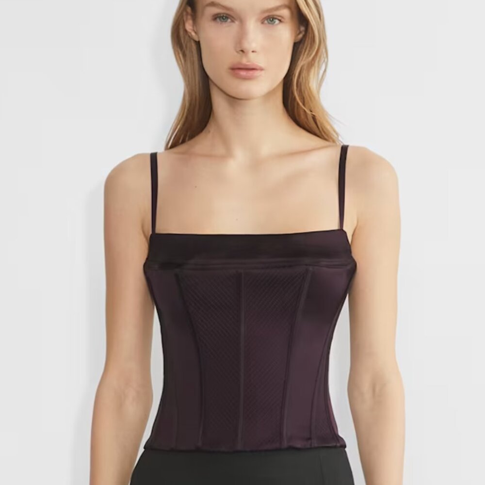 Aritzia - Heartbeat Satin Bustier - Sz. 8